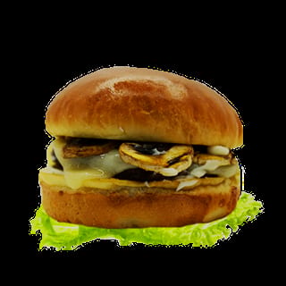 Swiss Mushroom Burger Juicy
